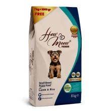 Сухой корм How Meow Puppy Mini для щенков, с ягнёнком и рисом, полнорационный, 7+1 кг