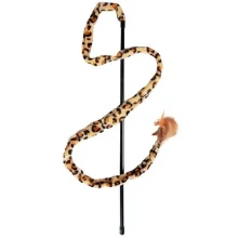 Игрушка Flamingo Leopard Fishing Rod удочка для котов, с перьями и колокольчиком, 50 см
