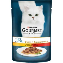 Влажный корм Purina Gourmet Perle Duo для кошек, с курицей и говядиной, 85 г