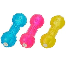 Игрушка Flamingo Good4Fun Bones для собак, рельефная кость с пищалкой, резина, 15 см