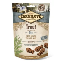 Лакомство Carnilove Dog Semi Moist, для собак, форель, укроп, 200 г