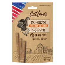 Лакомство CatLover Cat-Sticks Duck and Turkey для кошек, палочки с уткой и индейкой, 5 шт по 5 г