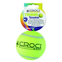 Игрушка-пищалка Croci мяч тенисный, для собак, 10 см