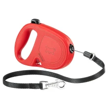 Рулетка-поводок Ferplast Flippy One Cord для собак, со шнуром, размер S, красный, 14.7×3×10 см