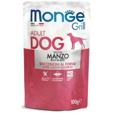 Влажный корм MONGE DOG GRILL с говядиной, 100 г