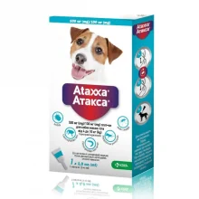 Капли KRKA Ataxxa Спот-Он от блох и клещей для собак весом 4-10 кг, 1 мл