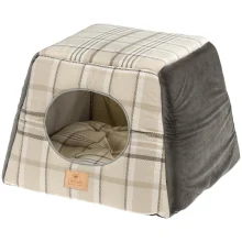 Домик трансформирующийся в лежак Ferplast Edinburgh House Brown для кошек, 44×44×33 см