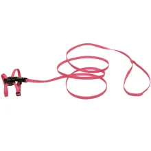 Шлея с поводком Coastal Lit'l Pals для кошек, розовый, 0.7×25 см