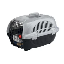 Переноска Ferplast Carrier Atlas Deluxe 10 для кошек и собак, серо-чёрная, 50.7×34×30 см