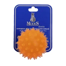 Игрушка Modes Denta мяч мина для собак, размер S, 6 см, оранжевый