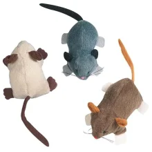 Игрушка Flamingo Mouse Crawling мышка для кошек с кошачьей мятой, плюш, 7х5х3.5 см