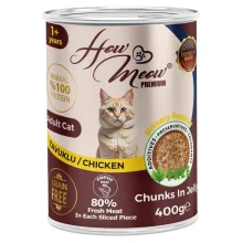 Влажный полнорационный корм HowMeow Adult Cat с курицей для кошек, 400 г