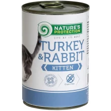 Консерва Natures Protection Kitten Turkey&Rabbit для котят, 400 г