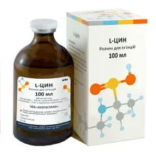 Раствор BioTestLab L-ЦИН при нарушениях обмена веществ для КРС, МРС, собак, кошек, кроликов, 100 мл