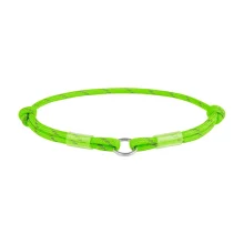 Шнурок для адресника Waudog Smart ID из паракорда, светоотражающий, размер S, 4 мм/25-45 см, салатовый
