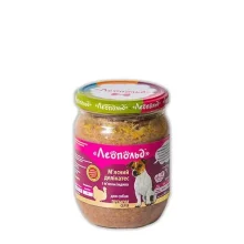 Консервы Леопольд Мясные деликатесы для собак, с мясом индюка, 500 г