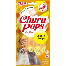 Ласощі INABA "Churu Pops" для котів, з куркою, 4 шт, 60 г