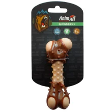 Игрушка AnimAll GrizZzly косточка с ароматом мяса, 11.7 см, коричневая
