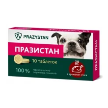 Препарат Vitomax Prazystan антигельминтный для собак, с ароматом мяса, 80 г, 10 табл