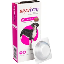 Жевательная таблетка Bravecto от блох и клещей для собак гигантских пород от 40 до 56 кг, 1400 мг