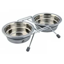Стойка Trixie Eat on Feet с мисками для двух кошек, металл, 2×0.25 л/11 см
