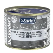 Влажный корм Dr.Clauder's Best Selection №5 для взрослых кошек с курицей, тунцем и шпинатом, 200 г