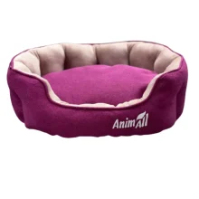 Лежанка AnimAll Royal Velours M Fuchsia для кошек и собак, 53×47×21 см