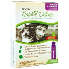 Капли Sentry Natural Defense от блох и клещей, для котов всех пород и котят, 2 мл, цена за 1 пипетку