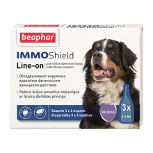 Капли Beaphar IMMO Shield Line-on капли от блох, клещей и комаров для собак весом от 30 кг, цена за 1 пипетку