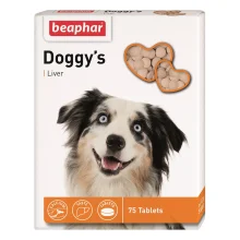 Витаминизированное лакомство Beaphar Doggy’s Liver для собак, со вкусом печени, 75 табл