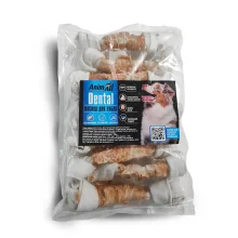 Кость AnimAll Dental баварская узловая, для собак, с мясом курицы, 17-19 см, 10 штук