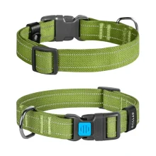 Ошейник CoLLaR для собак брезент, хлопчатобумажная тесьма, пластиковый фастекс, M, ш 25 мм, д 33-49 см