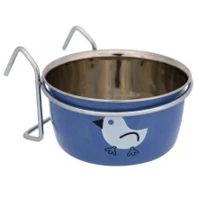 Миска из металла с крючком Trixie, для птиц, 350 мл, 10 см