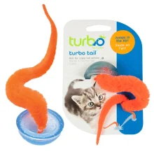 Игрушка оранжевый хвост в полусфере Coastal Turbo Tail Pop Up для кошек, прыгающая, 19 см