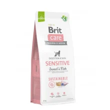 Сухой корм Brit Care Sustainable Sensitive для собак с чувствительным пищеварением, насекомого и рыба 12 кг