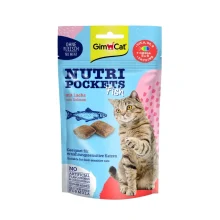 Лакомство GimCat Nutri Pockets Fish для кошек, с лососем, 60 г