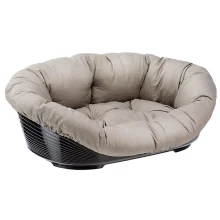 Пластиковый лежак Ferplast Sofa 6 в комплекте с подушкой для собак и кошек, 73×55×27 см