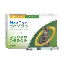 Капли Boehringer Ingelheim NexGard Combo против паразитов для кошек весом 2.5-7 кг, L, цена за 1 шприц