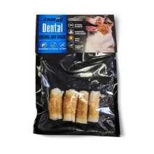 Лакомство AnimAll Dental трубочка рулетик, для собак, с мясом курицы, 5-6 см, 4 штуки