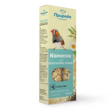Лакомство Природа Колосок для экзотических попугаев, луговые травы, 140 г