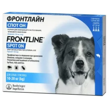 Капли Boehringer Ingelheim Фронтлайн Спот Он от блох и клещей для собак, M, 10-20 кг, цена за 1 пипетку
