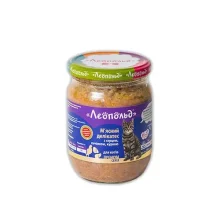 Консерва Леопольд для котов деликатес с печенью курицы, 500 г