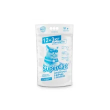 Древесный наполнитель SuperCat для туалета, эконом, 15 кг