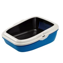 Туалет с двумя поддонами Ferplast Litter Tray Birba с системой просеивания для кошек, 45,5x55,5x22 см