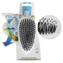 Щетка-расческа FoOlee Easee Duo Bristle Pro Medium Brush для средней и длинной шерсти, белая