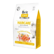 Сухой корм Brit Care Cat GF Haircare Healthy & Shiny Coat, для кошек, 0.4 кг