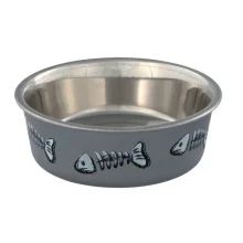 Миска Trixie для кошек, стальная с пластиковым покрытием, 0.25 л/12 см