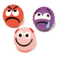 Игрушка-пищалка Croci мяч-смайлик, для собак, винил, 6.5 см