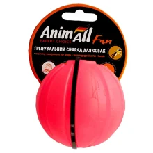 Игрушка AnimAll Fun тренировочный мяч для собак, 7 см, коралловая