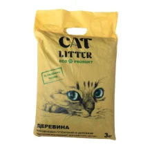 Древесный наполнитель Cat Litter для домашних животных, тёмный, 3 кг